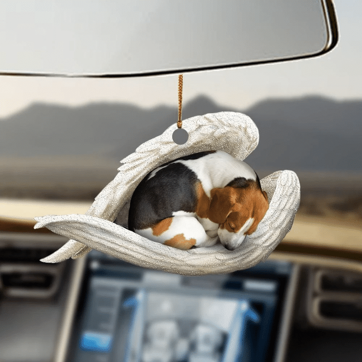 Beagle sleeping angel beagle lovers dog moms ornament