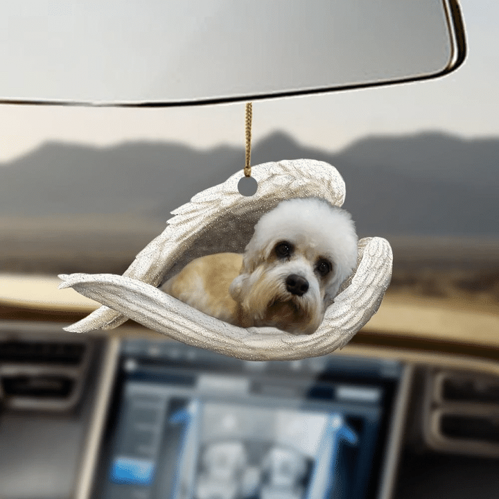 Dandie Dinmont Terrier sleeping angel Dandie Dinmont Terrier lovers dog moms ornament cus tjl