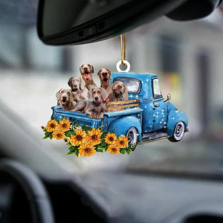Weimaraner -Take The Trip Classic- Two Sided Ornament