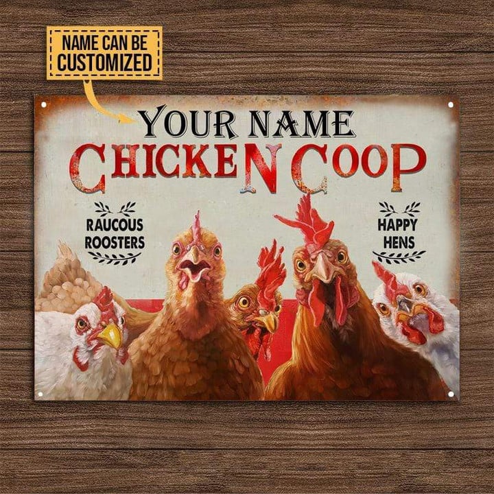 Personalized Funny Chicken Coop Custom Classic Metal Signs