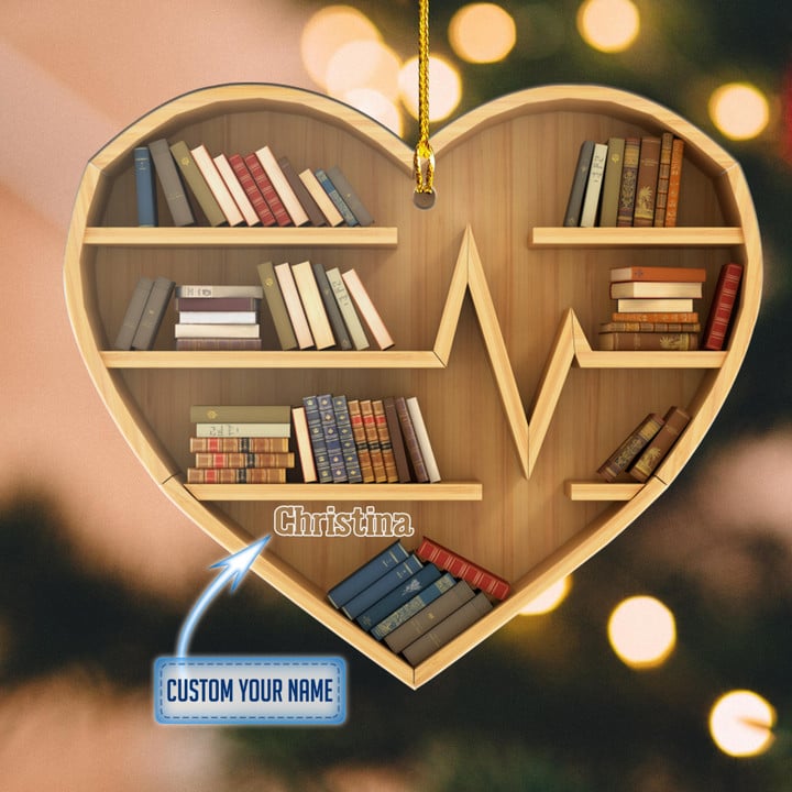 Personalized Book Lovers Heart XS0611025YC Ornaments