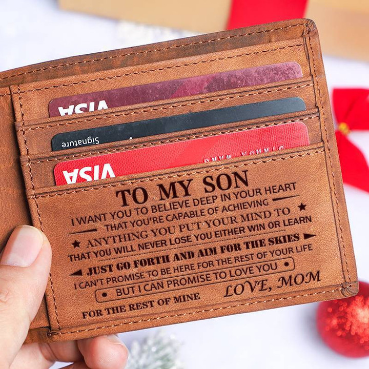 Mom To Son - You Will Never Lose - Cowhide Wallet