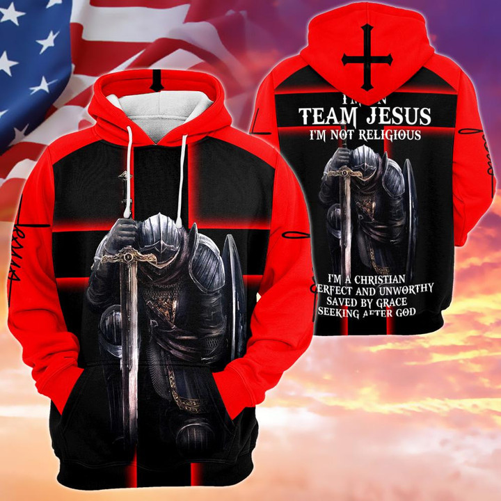I Am On Team Jesus I'm Not Religious I'm A Christian All Over Print Shirt HK10