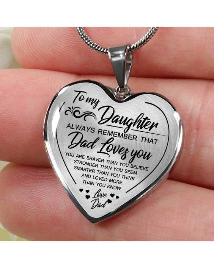 LIMITED EDITION - Perfect Gift For Daughter From DAD - Heart Pendant Necklace