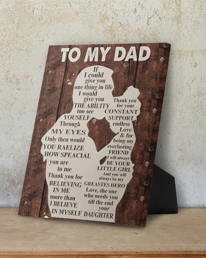 TO MY DAD Easel-Back Gallery Wrapped Canvas
