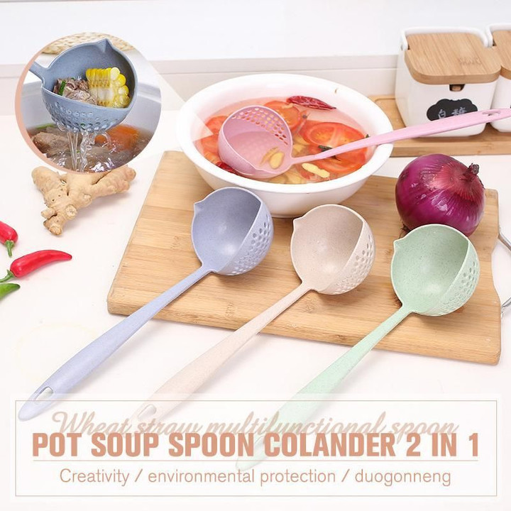 Pot Soup Spoon Colander 2 in 1