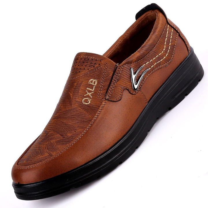 Size 38-48 Upscale Men Casual Shoes Fashion Leather Shoes for Men Spring Autumn Men'S Flat Shoes Driving Sneakers