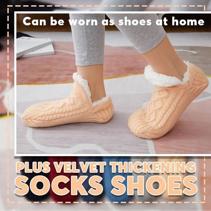 (Christmas Gift) Plus Velvet Thickening Socks Shoes