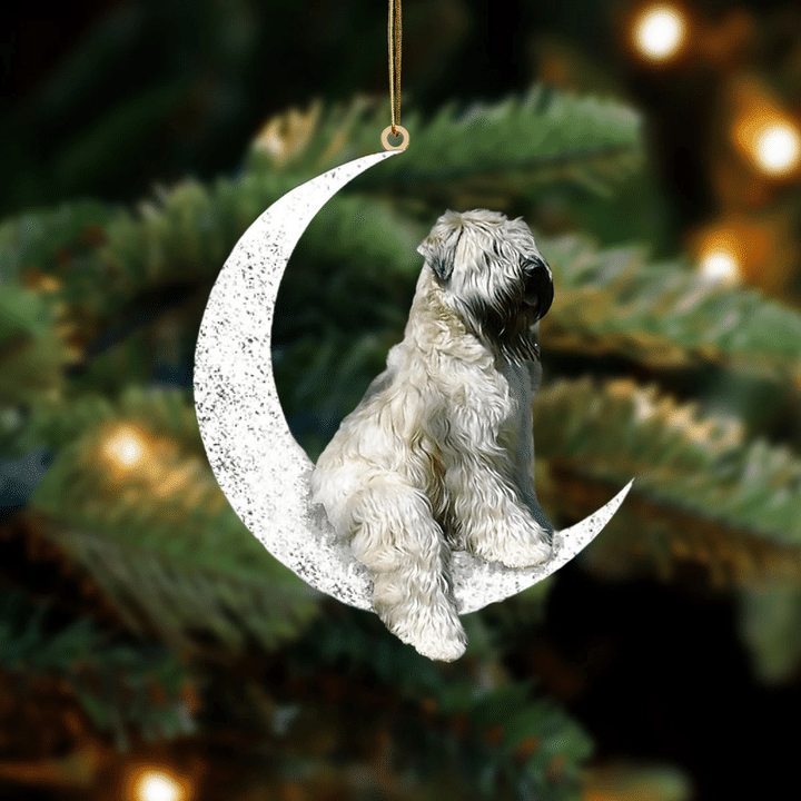 Wheaten Terrier-Sit On The Moon-Two Sided Ornament