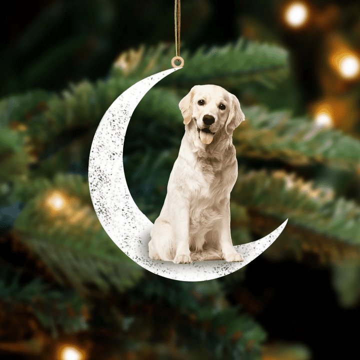 Labrador 2-Sit On The Moon-Two Sided Ornament