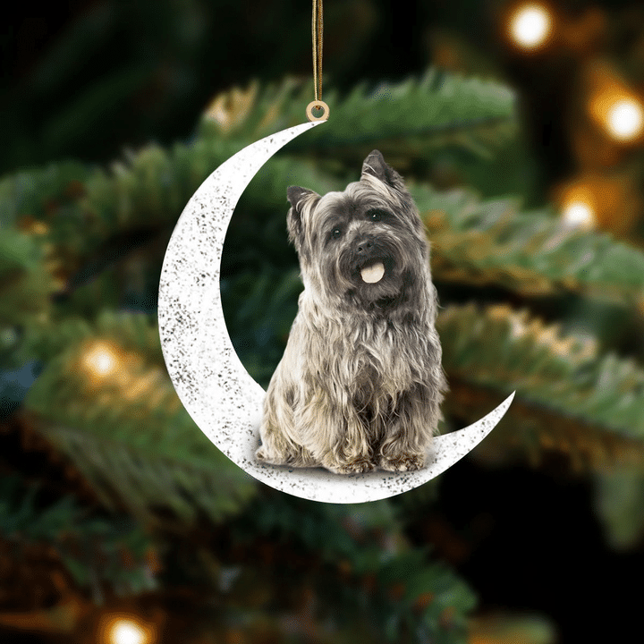 Cairn Terrier 2-Sit On The Moon-Two Sided Ornament