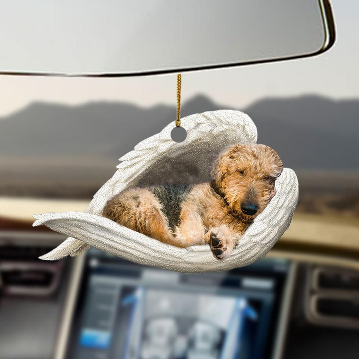 Airedale Terrier sleeping angel Airedale Terrier lovers dog moms ornament