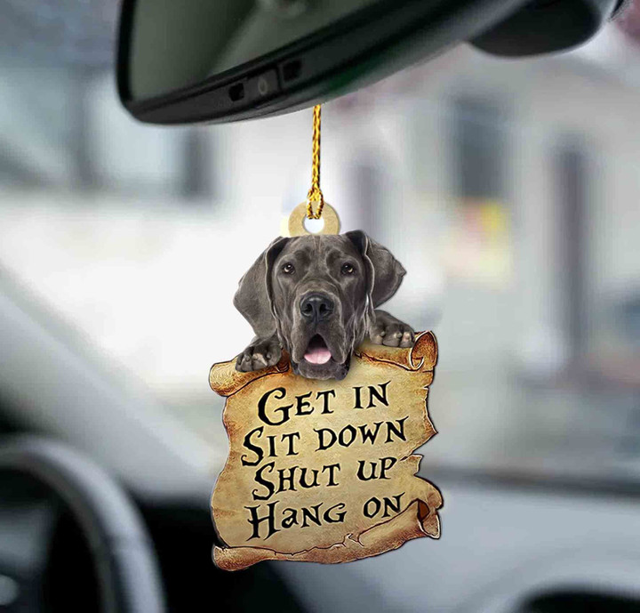 Great Dane get in great dane lover dog moms two sided ornament