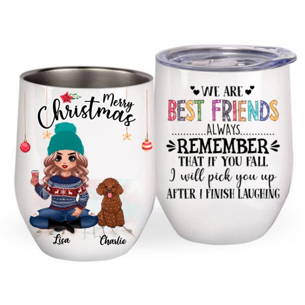 PERSONALIZED WINE TUMBLER BESTIES FOR THE RESTIES