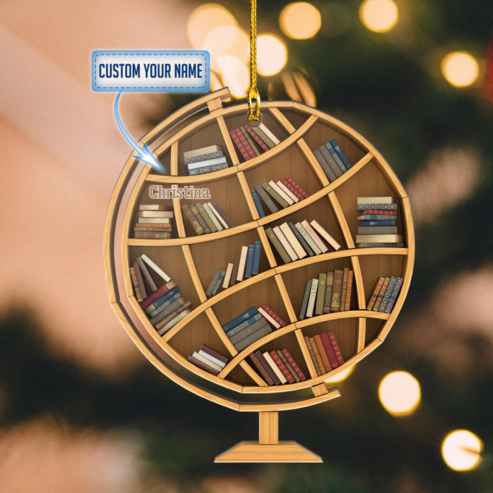 Personalized Book Lovers Globe XS0611028YC Ornaments