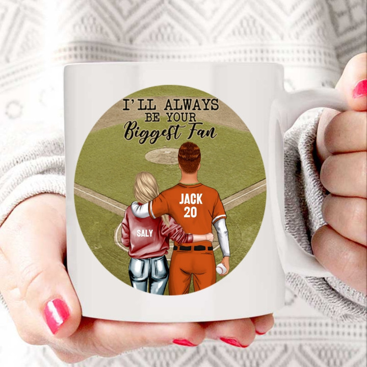 I'll Always Be Your Biggest Fan - Personalized Ornament - Christmas Gift For Couple, Baseball Mom - Baseball Lovers