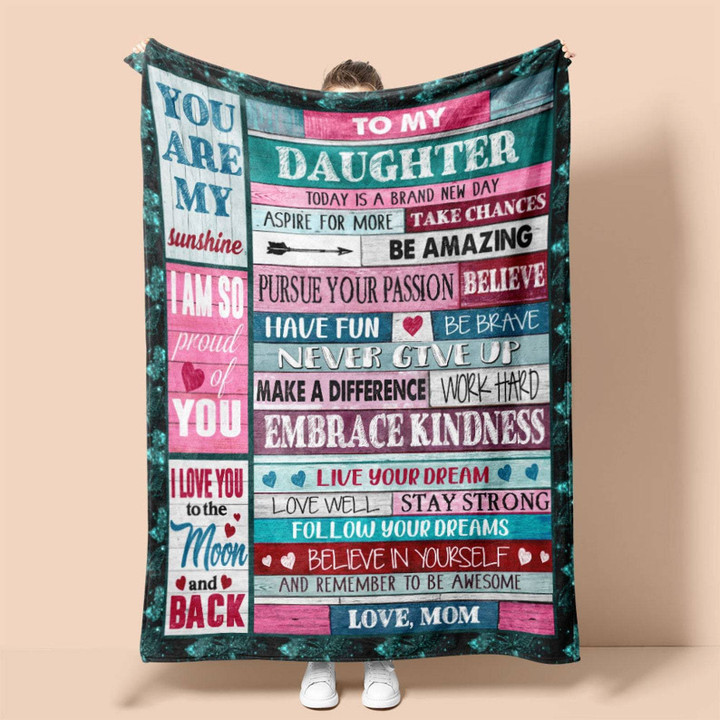 Blanket for Daughter | Motivational Quotes for Daughter