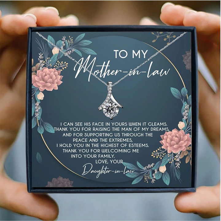 Mother in law Women Necklace Luxury Pendant Round AAA Zircon High Quality Pendant Necklace Mother's Day Jewelry Birthday Gift