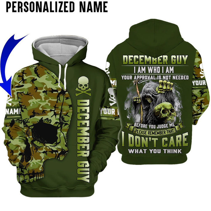 Personalized Name December Skull Guy 3D All Over Printed Clothes HULL030312