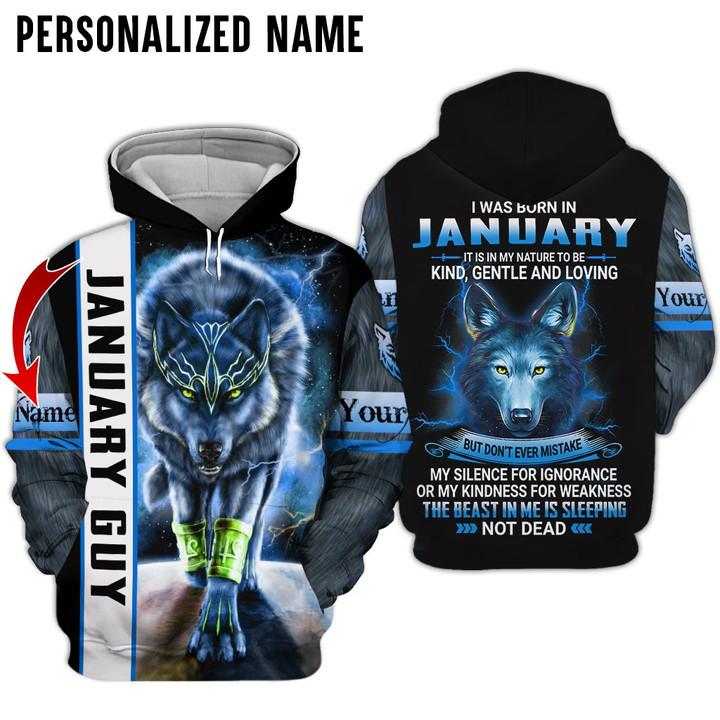 Personalized Name January Guy 3D All Over Printed Clothes HUOO240213