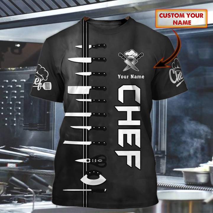 CHEF - Personalized Name 3D Tshirt 09 - RINC98