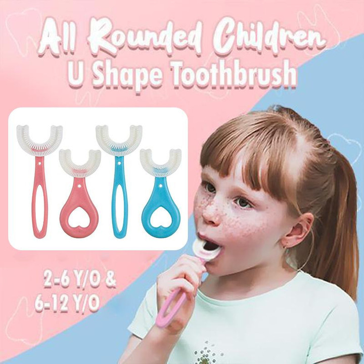 (🎉2022 New Year Hot Sale - Special Offer Now) All Rounded Children U-Shape Toothbrush