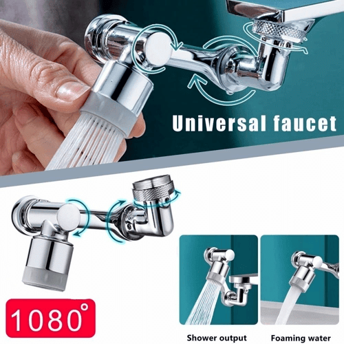 🔥Universal 1080° Swivel Robotic Arm Swivel Extension Faucet Aerator