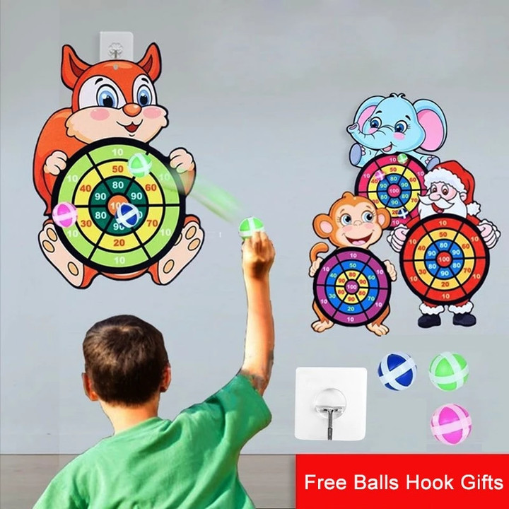 Sticky Ball Dart Board Target Sports Game Toys For Children