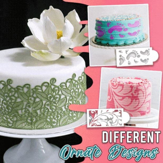 Cake Lace Decoration Stencil (Set of 10)