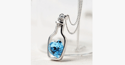 Love Bottle Gemstone Pendant Necklace - For Whenever You Need a Sip of Love