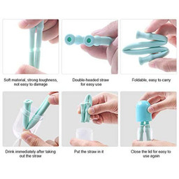 Reusable Silicone Straw With Case