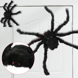 Horror Giant Black Plush Spider Halloween Party Decoration Props Kids Children Toys Haunted House Decor