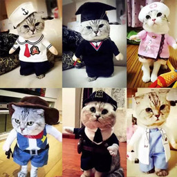 Funny Cat Dog Clothes Pet clothing Cosplay Role playing Suit Pirate Suit Halloween Clothes Dressing Up Cat Party Costume Suit