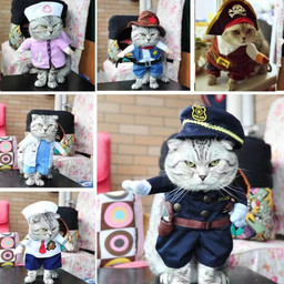 Funny Cat Dog Clothes Pet clothing Cosplay Role playing Suit Pirate Suit Halloween Clothes Dressing Up Cat Party Costume Suit