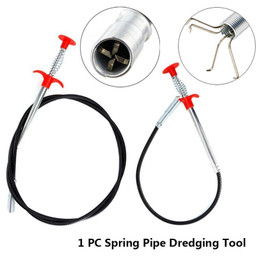 Spring Pipe Dredging Tools Drain Hose Cleaner Sticks Cleaner Bendable Hook Clip