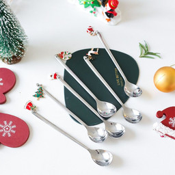 Navidad 2021 Merry Christmas Elk Tree Spoons Xmas Party Ornaments Christmas Decorations for Home Table New Year Kerst Noel Gift