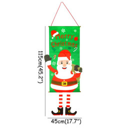 Merry Christmas Decorations For Home 2021 Ornaments Garland New Year Noel Porch Sign Xmas Door Decor Hanging Cloth navidad Gifts