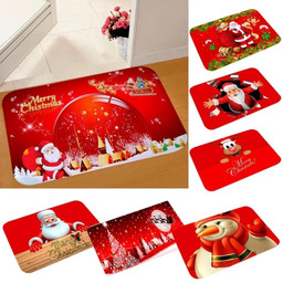 Christmas Door Mat Santa Claus Flannel Outdoor Carpet Marry Christmas Decorations For Home Xmas Ornament Gifts New Year 2022