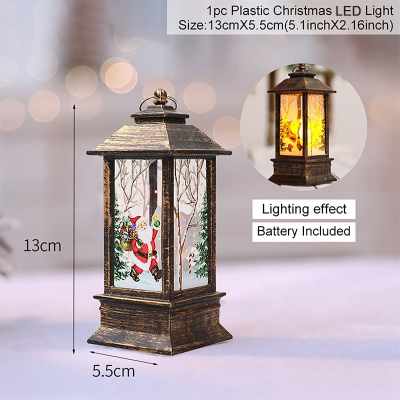 Christmas Lantern Light Merry Christmas Decorations for Home 2021 Navidad Christmas Tree Ornaments Xmas Gifts New Year 2022