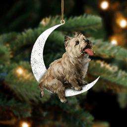 Cairn Terrier-Sit On The Moon-Two Sided Ornament