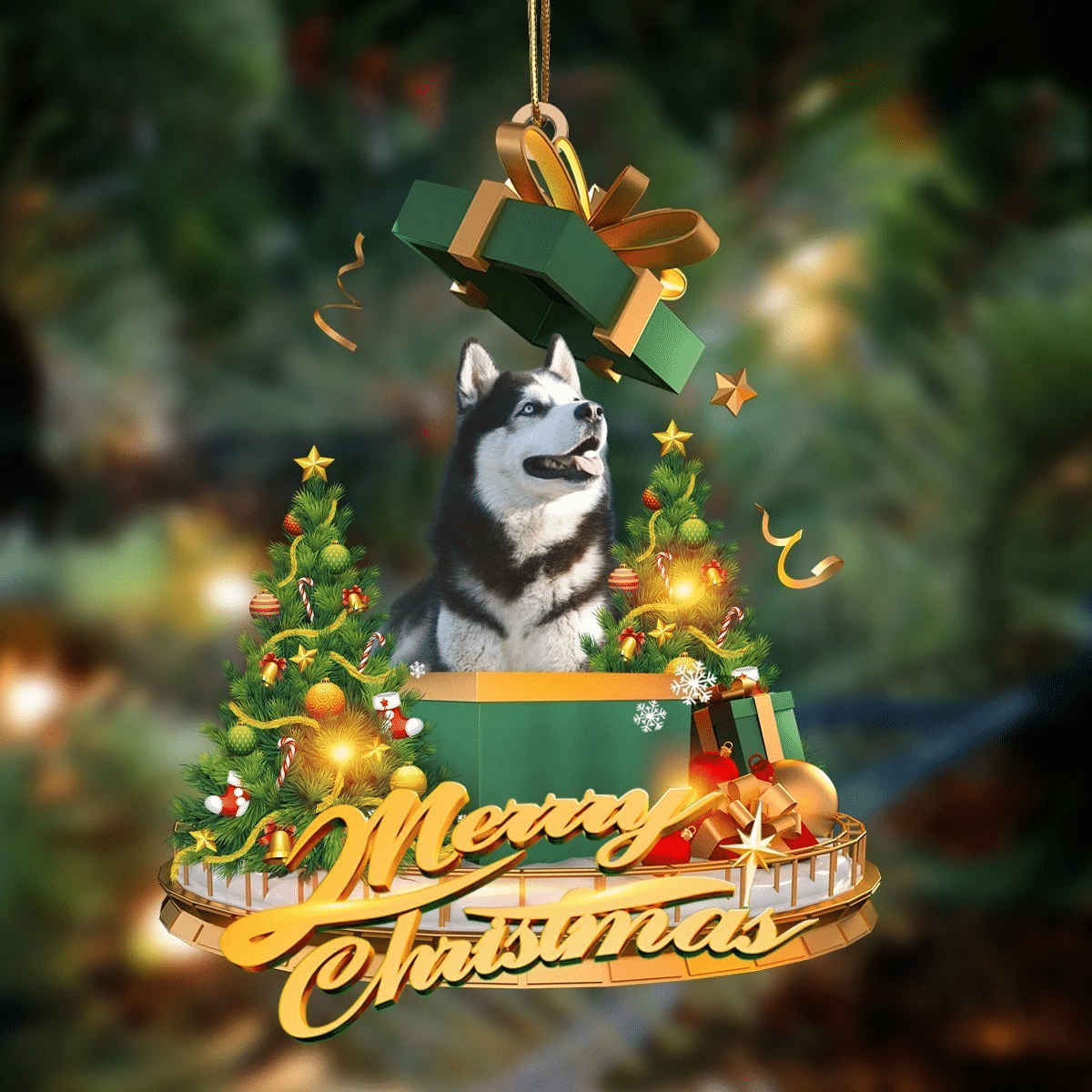 Siberian Husky-Christmas Gifts&dogs Hanging Ornament