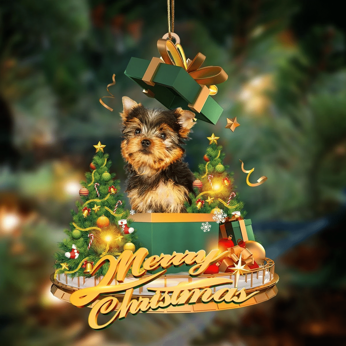 Yorkshire Terrier-Christmas Gifts&dogs Hanging Ornament