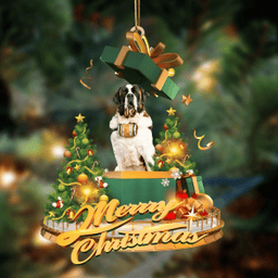 St Bernard-Christmas Gifts&dogs Hanging Ornament
