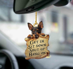 Miniature pinscher get in minpin lover two sided ornament