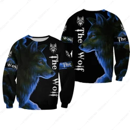 The Wolf Blue Style 3D All Over Printed Apparel