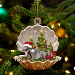 Blue German Shepherd-Sleeping Pearl in Christmas Two Sided Ornament