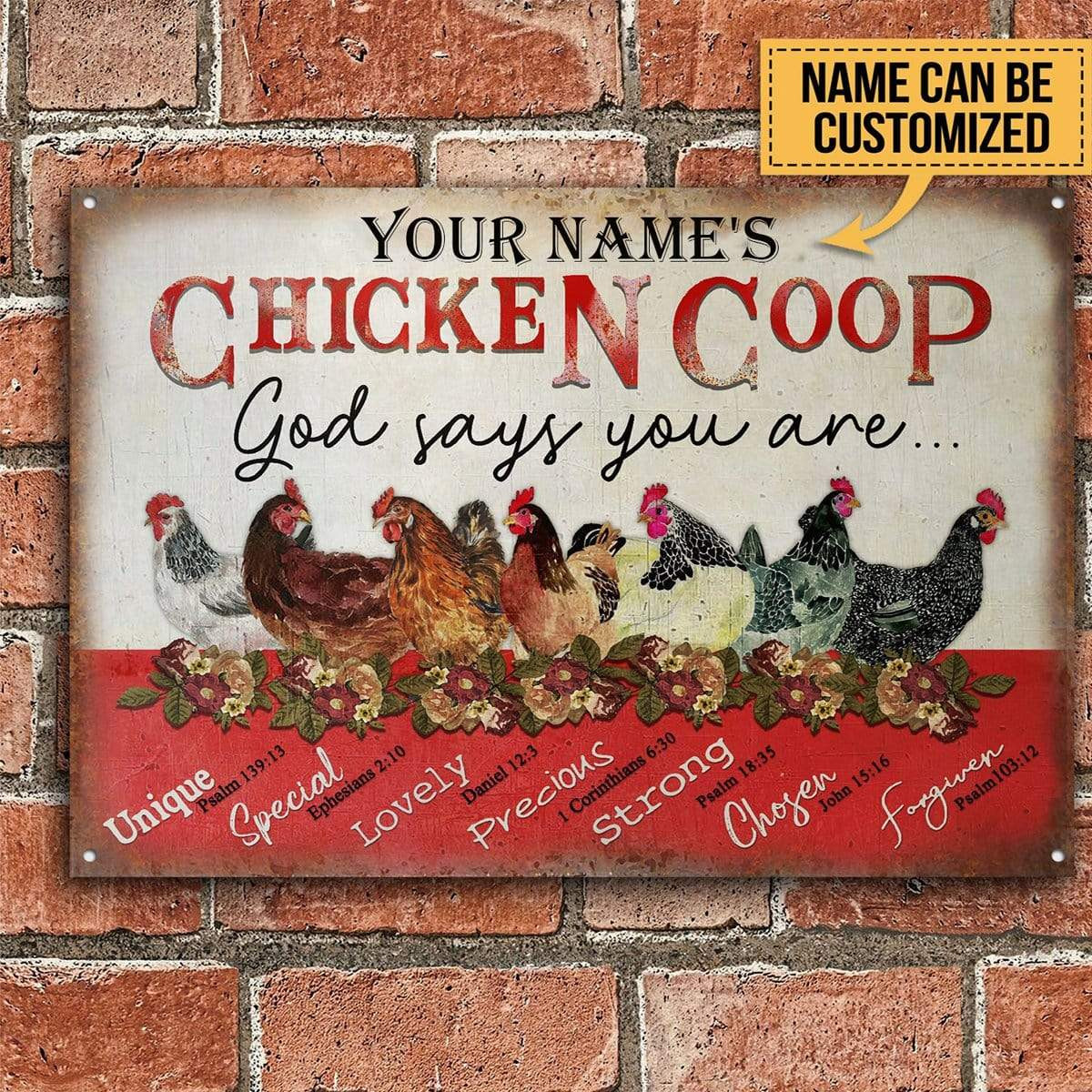 Personalized Chicken Coop God Says Customized Classic Metal Signs