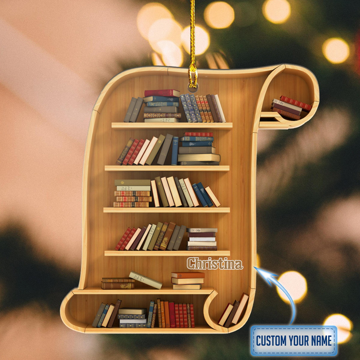 Personalized Book Lovers XS0611027YC Ornaments