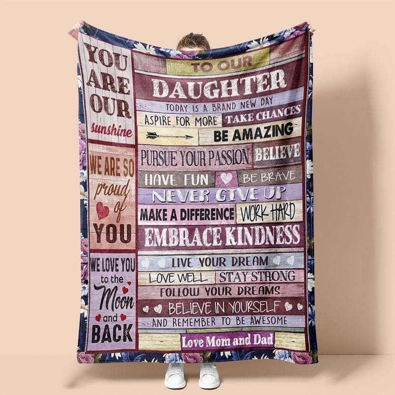 Daughter Love From Mom And Dad Blanket
