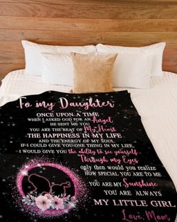 To Daughter From Mom Happiness In My Life Blanket